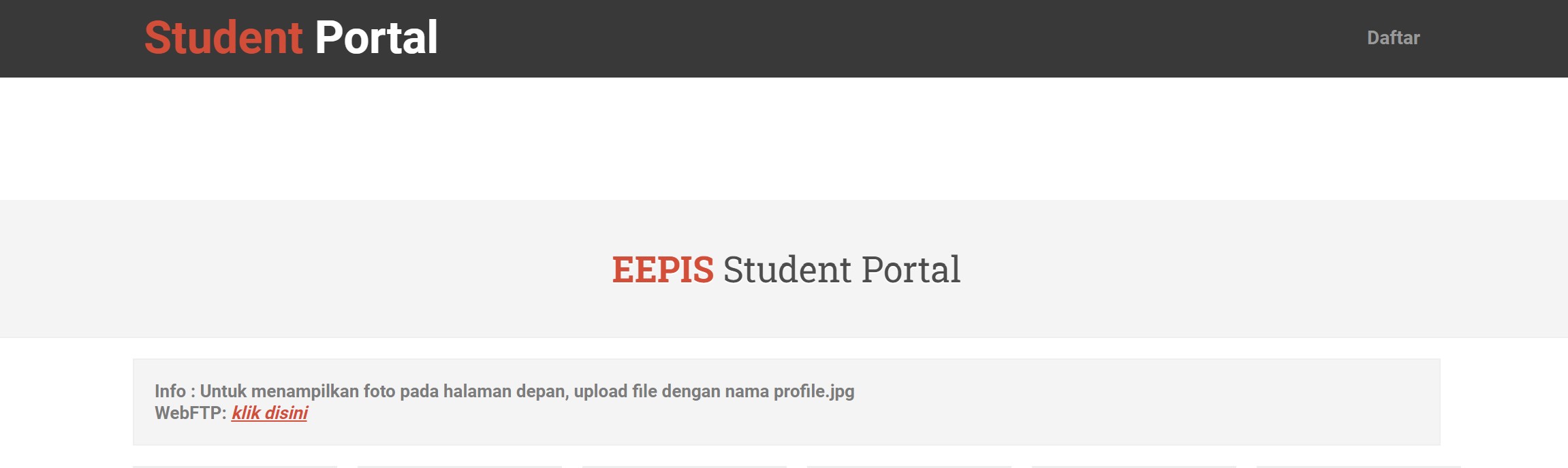 Halaman utama student site
